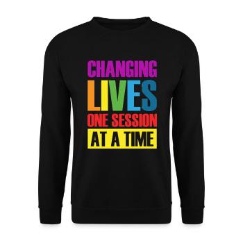Life Changing One Session Aba Therapy BCBA - Unisex Sweatshirt - black - Front - Alina (178cm) & Michal (187cm)