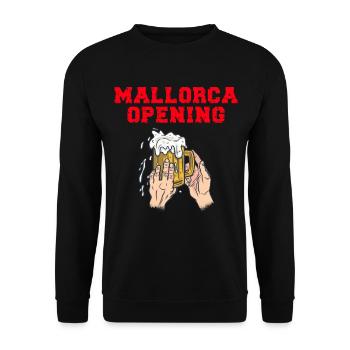 Mallorca Opening 2021 Party Outfit - Unisex Sweatshirt - black - Front - Alina (178cm) & Michal (187cm)