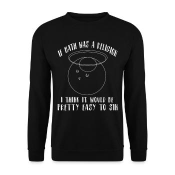 Maths drôles Proverbes Prof de maths - Sweat-shirt Unisexe - noir - Devant - Alina (178cm) & Michal (187cm)