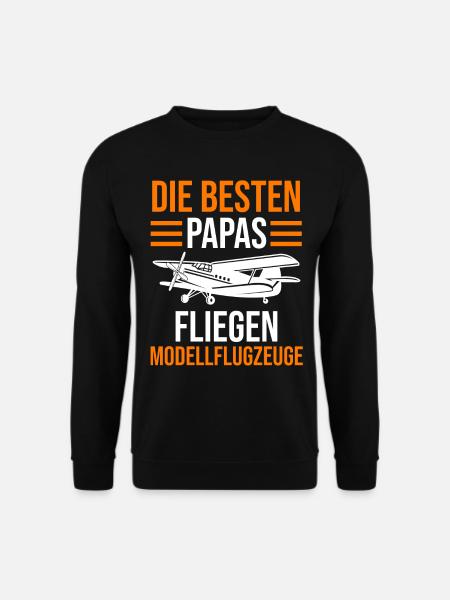 Modellflieger Papa Modellflugzeug Modellflug Flugz - Unisex Pullover - Schwarz