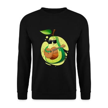 Avocado Geschenk Diät Gesund Keto Vegan Vegetarier - Unisex Pullover - Schwarz - Vorne - Alina (178cm) & Michal (187cm)