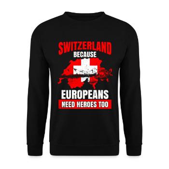 Suisse - Sweat-shirt Unisexe - noir - Devant - Alina (178cm) & Michal (187cm)