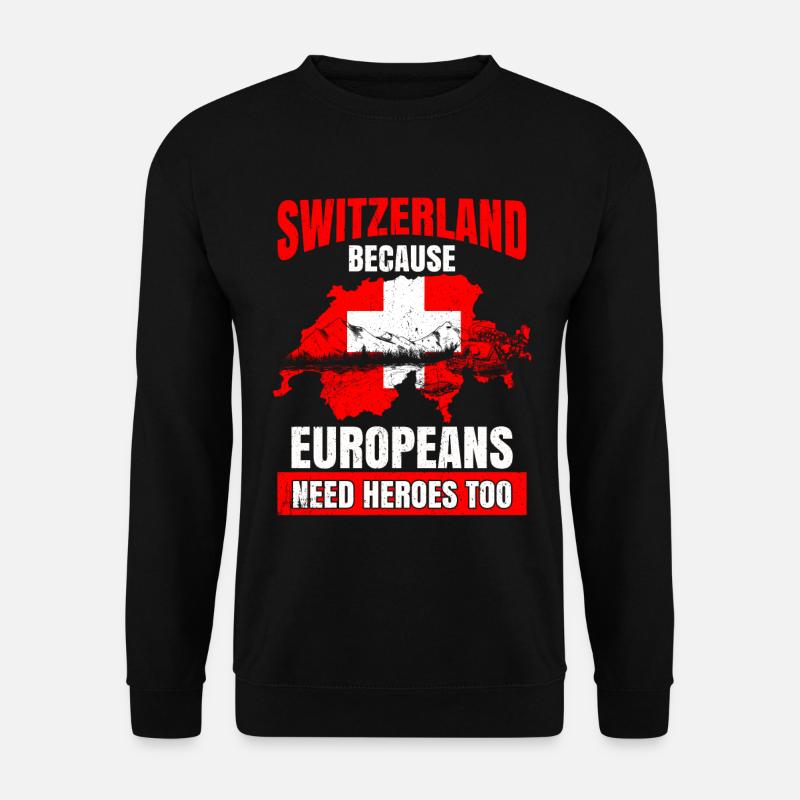 Schweiz - Unisex Pullover - Schwarz