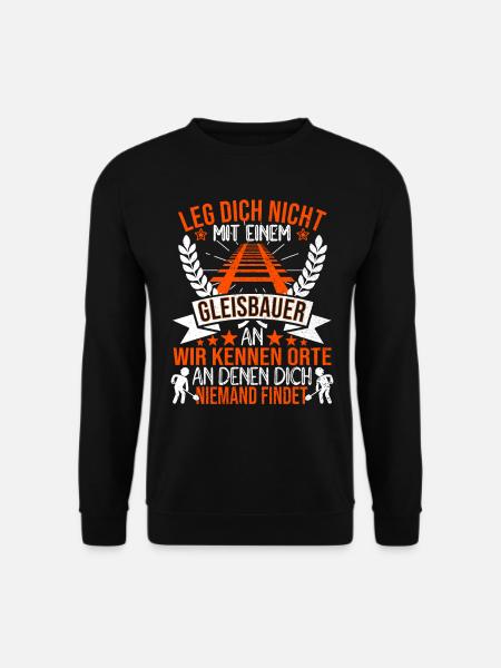 Gleisbauer Gleisbauarbeiter Schienenarbeiter - Unisex Pullover - Schwarz