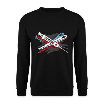 Surgeon Gift Medicine Doctor Doc Doctor Sayings - Unisex Sweatshirt - black - Front - Alina (178cm) & Michal (187cm)