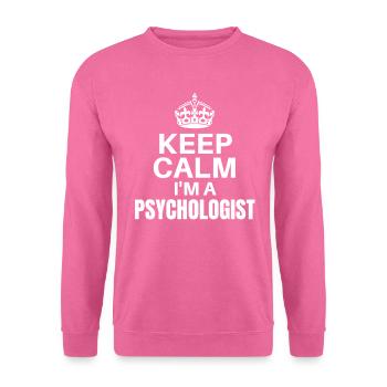 Keep Calm Ich bin ein Psychologe, lustige Job-Design - Unisex Pullover - Pink - Vorne