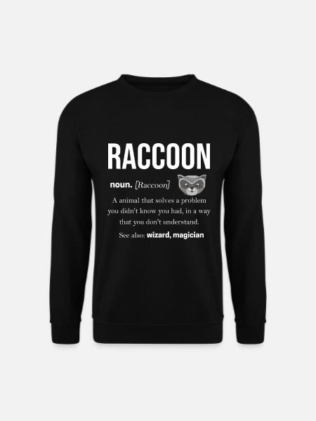 Raton laveur Racoon animal cadeau furet martre - Sweat-shirt Unisexe - noir