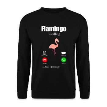 Flamingo - Sweat-shirt Unisexe - noir - Devant - Alina (178cm) & Michal (187cm)