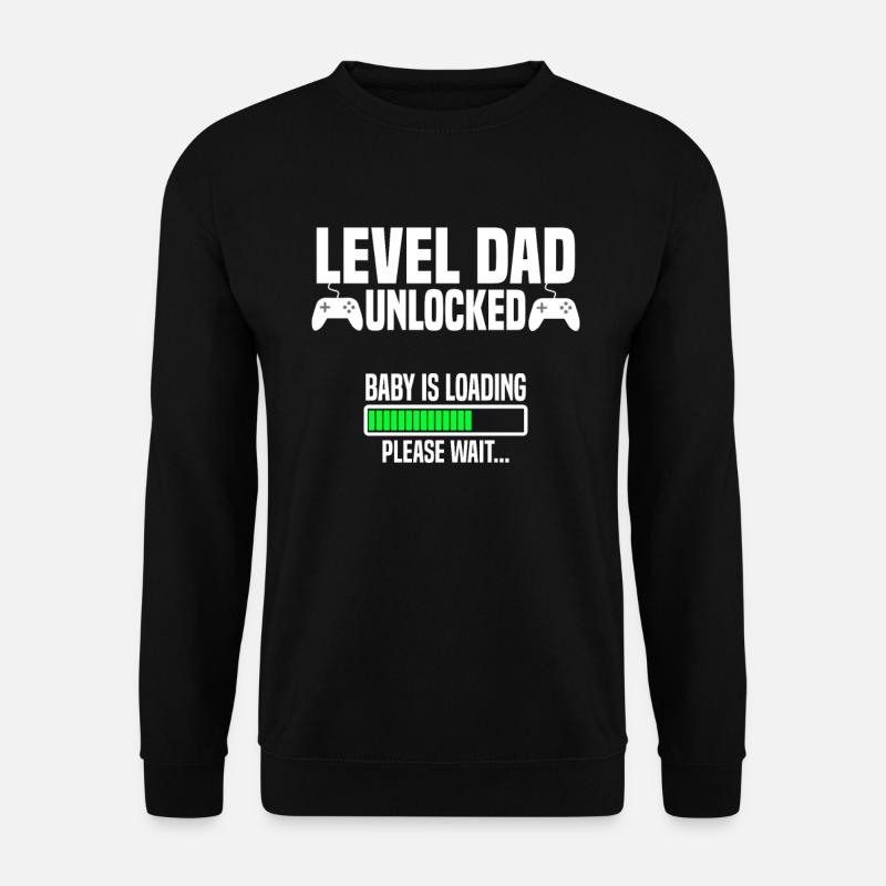 Level Dad unlocked - Unisex Pullover - Schwarz
