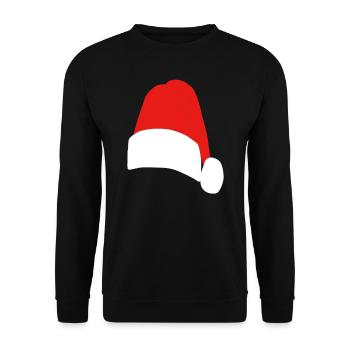 Christmas Nicholas Cap - Unisex Sweatshirt - black - Front - Alina (178cm) & Michal (187cm)