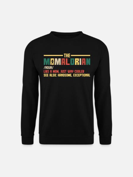Mamalorian Mama Mutter Retro - Unisex Pullover - Schwarz