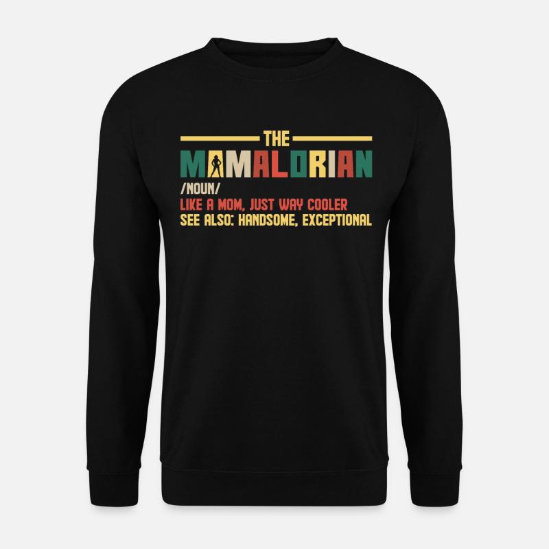 Mamalorian Mama Mutter Retro - Unisex Pullover - Schwarz