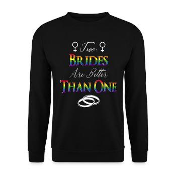 LGBT Gay Gay Gay Marriage Rings LBGBTQ Bride Marriage Lesbians - Unisex Sweatshirt - black - Front - Alina (178cm) & Michal (187cm)