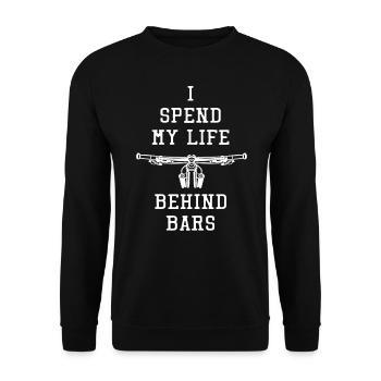 Bike Mtb Mountain Bike Biker Bike Downhill Bike - Unisex Sweatshirt - black - Front - Alina (178cm) & Michal (187cm)