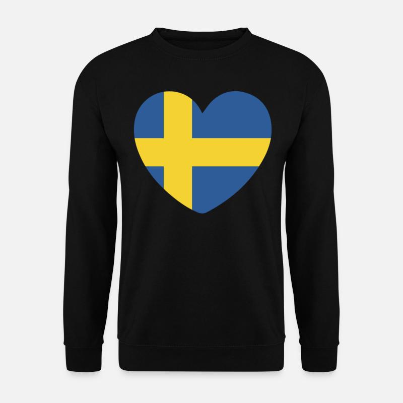 FANTASTIC SWEDEN FLAG DESIGN - Unisex Sweatshirt - black