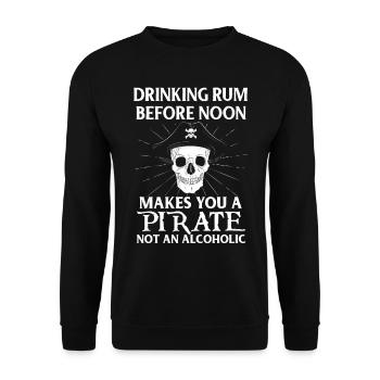 Pirate sailor pirate captain ship child - Unisex Sweatshirt - black - Front - Alina (178cm) & Michal (187cm)