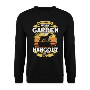 Retro Vintage Garden Gardening Gift - Unisex Sweatshirt - black - Front - Alina (178cm) & Michal (187cm)