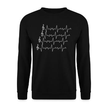 Musique- Orchestre musicien - Sweat-shirt Unisexe - noir - Devant - Alina (178cm) & Michal (187cm)