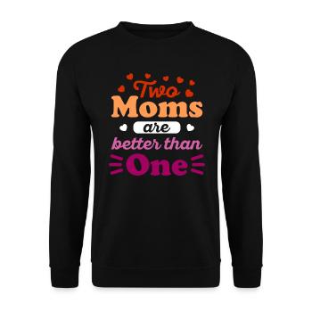 LGBTQ Lesbisch Bisexuell Homosexuell Geschenk - Unisex Pullover - Schwarz - Vorne - Alina (178cm) & Michal (187cm)