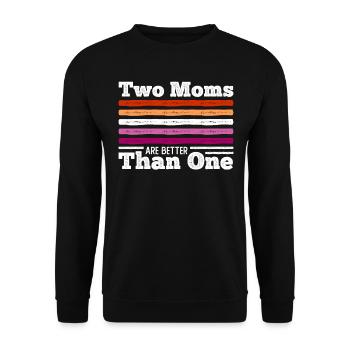 LGBTQ Lesbian Bisexual Lesbian Mother Gift - Unisex Sweatshirt - black - Front - Alina (178cm) & Michal (187cm)