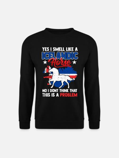 Islandpferd Geschenk Pferd Pony Tölt Iceland Horse - Unisex Pullover - Schwarz