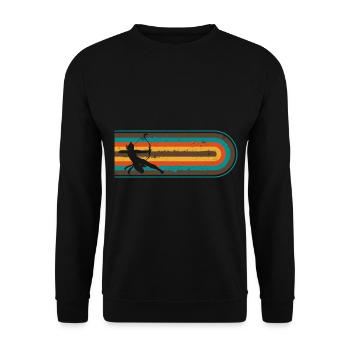 archery - Unisex Sweatshirt - black - Front - Alina (178cm) & Michal (187cm)