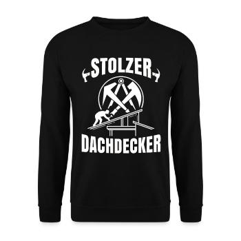 Dachdecker - Unisex Pullover - Schwarz - Vorne - Alina (178cm) & Michal (187cm)