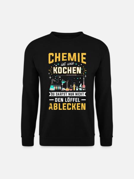 Chemie Geschenk Chemiker Wissenschaft Molekül Atom - Unisex Pullover - Schwarz
