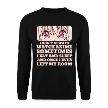 Anime Manga Mottoparty Geburtstag Weihnachten Idee - Unisex Pullover - Schwarz - Vorne - Alina (178cm) & Michal (187cm)