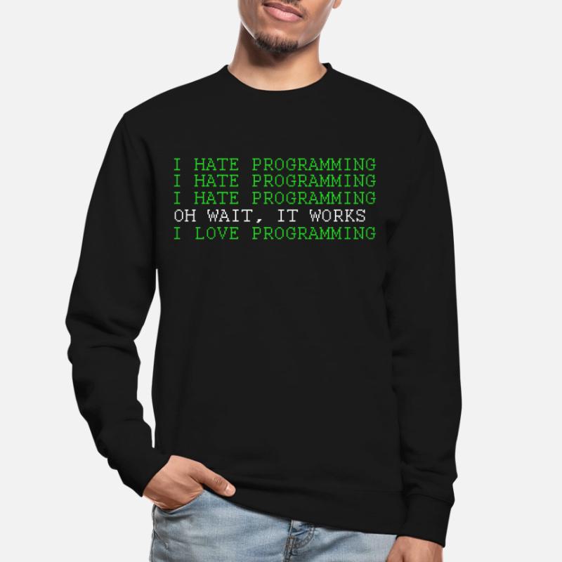 I Love Programming Funny Programer Software Develo Unisex Pullover