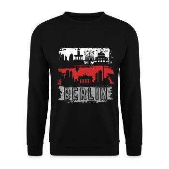Berlin - Sweat-shirt Unisexe - noir - Devant - Alina (178cm) & Michal (187cm)