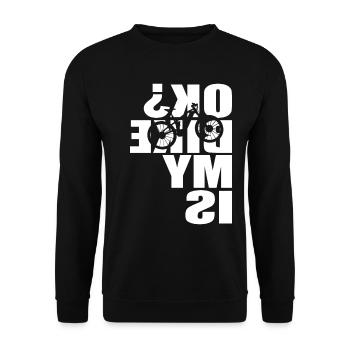E-Bike Bike Is My Bike Ok - Cyclist - Unisex Sweatshirt - black - Front - Alina (178cm) & Michal (187cm)