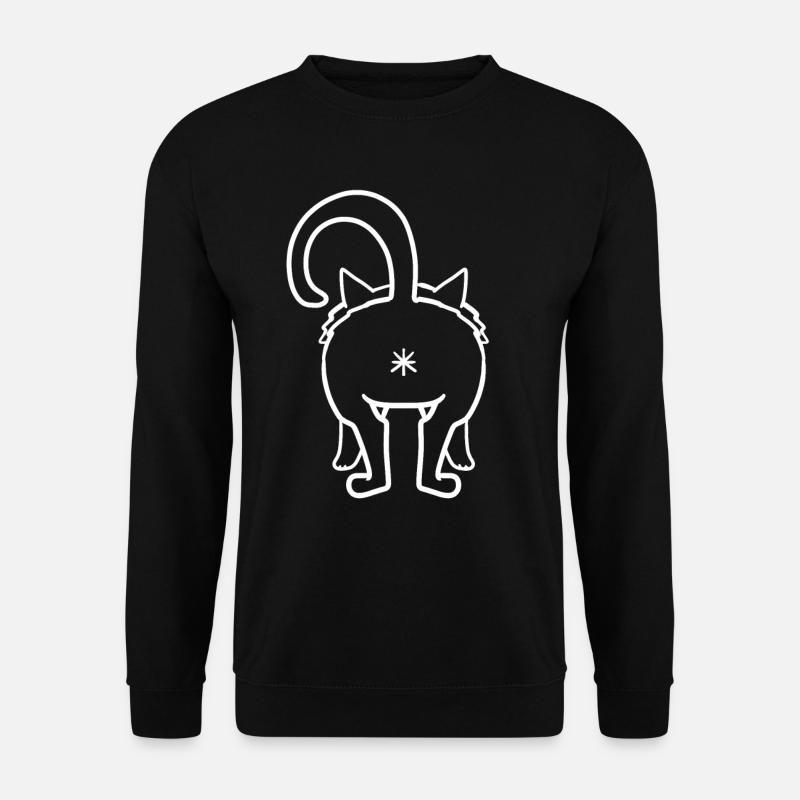 Cat from behind - Unisex Sweatshirt - black