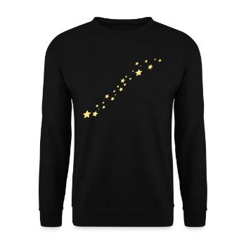 Sternschnuppe - Unisex Pullover - Schwarz - Vorne - Alina (178cm) & Michal (187cm)