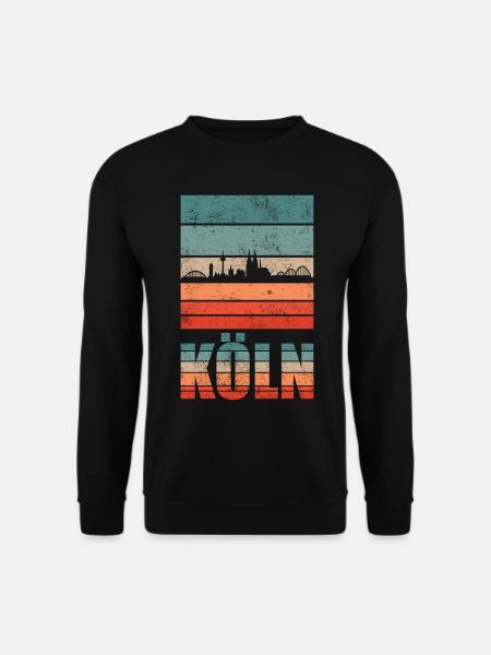 Köln Kölner Retro Vintage - Unisex Pullover - Schwarz