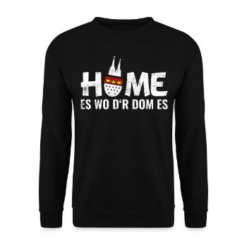 Kölner Köln Dom Rhein Stadt - Unisex Pullover - Schwarz - Vorne - Alina (178cm) & Michal (187cm)