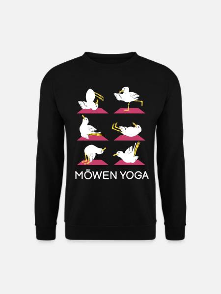 Möven Yoga Meditation Möve Yogatraining - Unisex Pullover - Schwarz