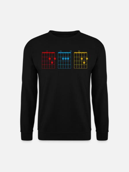 Mens Dad Guitar Chord - Unisex Pullover - Schwarz