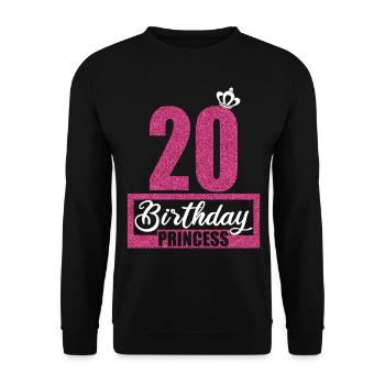 20ème anniversaire 20 ans 20 Anniversaires - Sweat-shirt Unisexe - noir - Devant - Alina (178cm) & Michal (187cm)