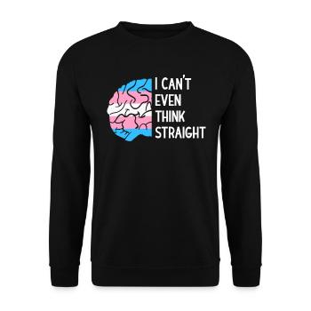 Transgender LGBT Month Trans Gay Brain Pride - Unisex Sweatshirt - black - Front - Alina (178cm) & Michal (187cm)
