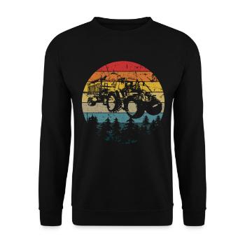 tractor - Unisex Sweatshirt - black - Front - Alina (178cm) & Michal (187cm)