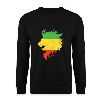 Rastafari Judah Marley Rasta Reggae Jah Gift - Unisex Sweatshirt - black - Front - Alina (178cm) & Michal (187cm)