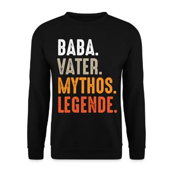 Baba Papa Türkei Vatertag bester Papa Geschenk - Unisex Pullover - Schwarz - Vorne - Alina (178cm) & Michal (187cm)