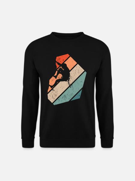 Bergsteigen Felsklettern Vintage - Unisex Pullover - Schwarz