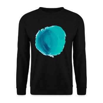 Kreis Aquarell - Unisex Pullover - Schwarz - Vorne - Alina (178cm) & Michal (187cm)