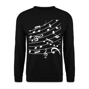 sheet music - Unisex Sweatshirt - black - Front - Alina (178cm) & Michal (187cm)