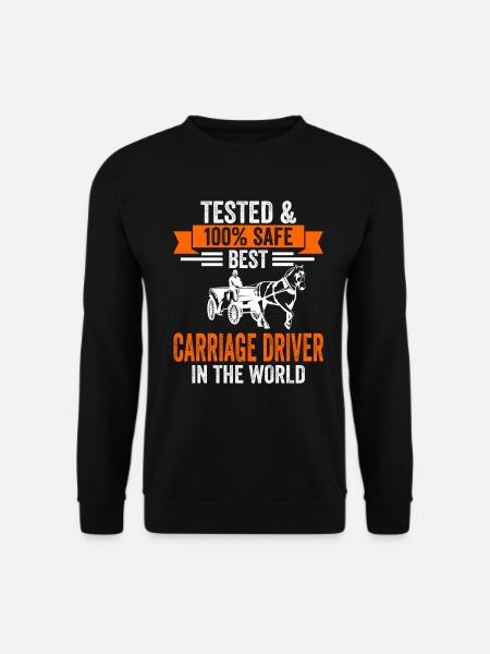 Kutscher Kutsche Pferdewagen - Unisex Pullover - Schwarz