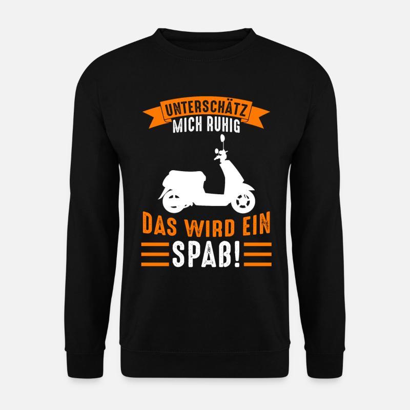Mofa Motoroller Scooter Rollerfahrer Moped - Unisex Pullover - Schwarz