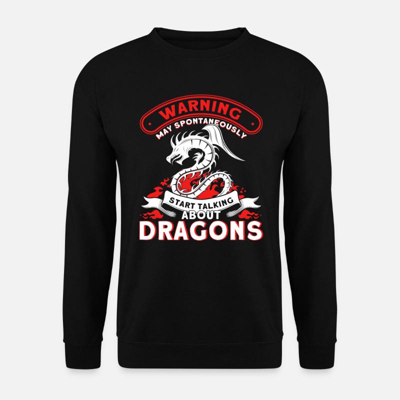 Drachen Fan Spruch Drachen Geschenk - Unisex Pullover - Schwarz