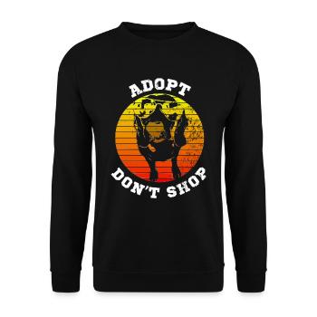 adopt don’t shop - Sweat-shirt Unisexe - noir - Devant - Alina (178cm) & Michal (187cm)